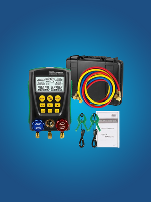 DIGITAL GAUGE SET WITH TEMPERATURE CLAMP
